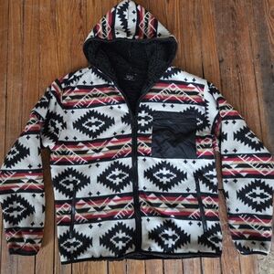 Original Deluxe Supply Aztec Southwestern Fleece Hoodie Jacket